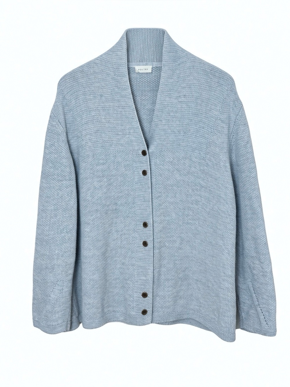 Poetry Organic Cotton Button Cardigan US 16 Light Blue British Label